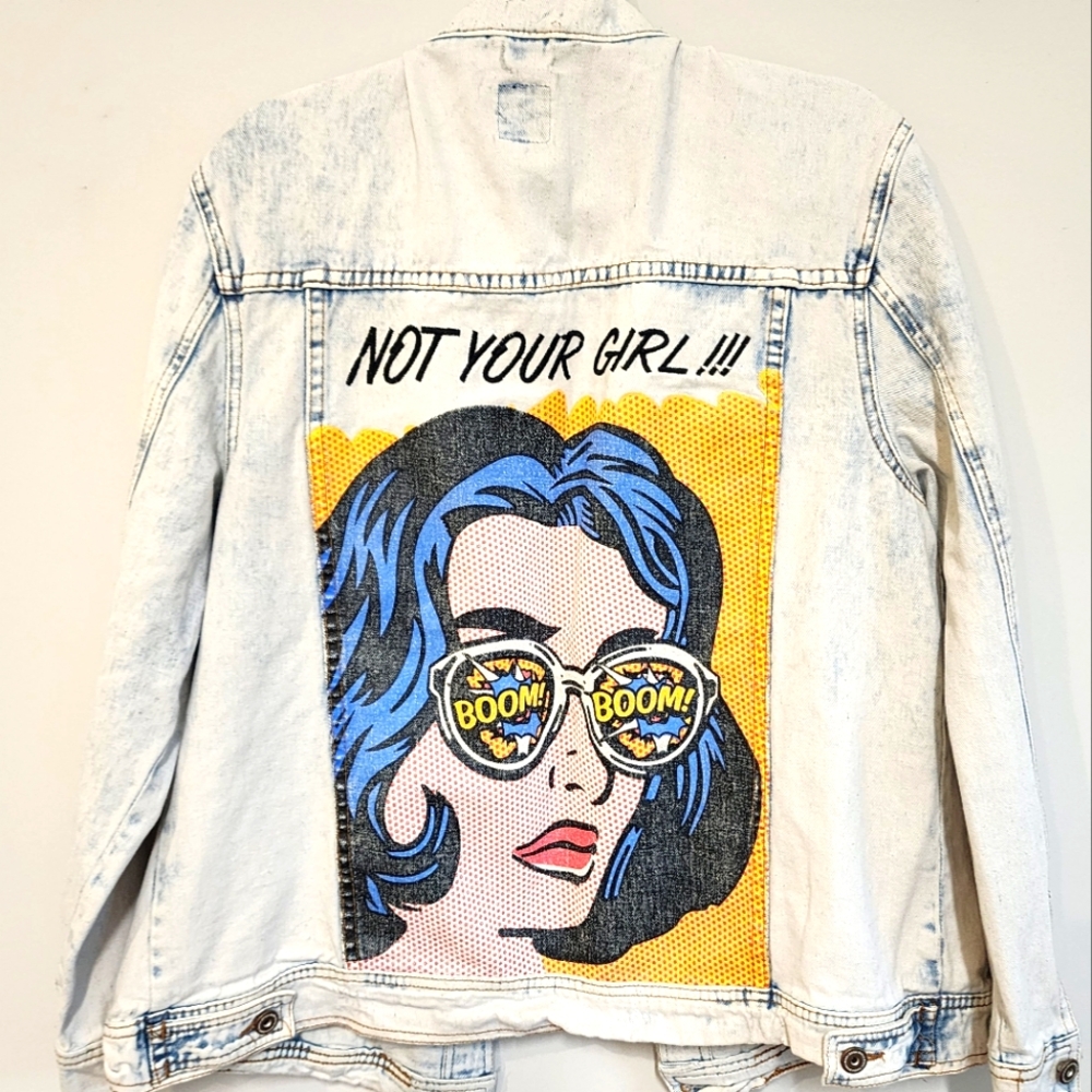 Acid Wash Large Street Style Retro Denim Jacket